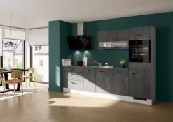 IMPULS KÜCHEN Küchenzeile »Prag, Ausrichtung wählbar, Schubkästen mit Soft-Close« Set,vormontiert, in verschiedenen Farben erhältlich, Breite 300 cm
