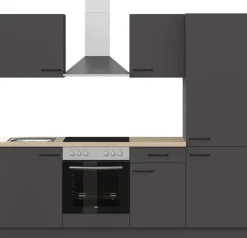IMPULS KÜCHEN Küchenzeile »"Tirana", Ausrichtung wählbar, Schubkästen mit Soft-Close« vormontiert, wahlweise mit E-Geräten, mit Vollauszug, Breite 230 cm