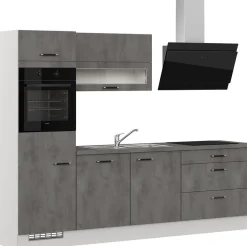 IMPULS KÜCHEN Küche »"Prag", Ausrichtung wählbar, Schubkästen mit Soft-Close,« vormontiert, wahlweise mit E-Geräten, mit Vollauszug, Breite 270 cm