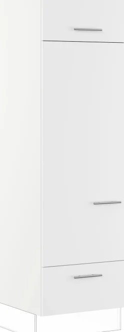 IMPULS KÜCHEN Kühlumbauschrank »"Valencia & Tirana", Breite/Höhe: 60/190,7 cm, mit Soft-Close« vormontiert, mit zusätzlichem Auszug und Fach hinter der Klapptür