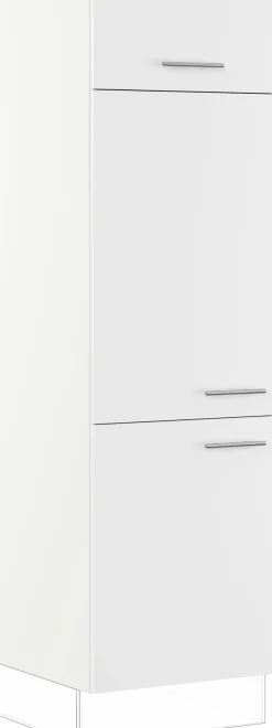 IMPULS KÜCHEN Kühlumbauschrank »"Valencia & Tirana", Breite/Höhe: 60/190,7 cm, mit Klapptür« vormontiert, mit Drehtüren, mit verstellbarem Fachboden
