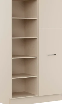 IMPULS KÜCHEN Mehrzweckschrank-Set »Warschau« Seitenschrank zur individuellen Ausstattung und offenes Regal, 3 Stk. tlg.