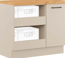 IMPULS KÜCHEN Mehrzweckschrank-Set »Warschau« Unterschrank mit Abfallsammler und Unterschrank für Getränkekisten,, 4 Stk. tlg.