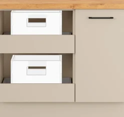 IMPULS KÜCHEN Mehrzweckschrank-Set »Warschau« Unterschrank mit Abfallsammler und Unterschrank für Getränkekisten,, 4 Stk. tlg.
