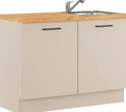 IMPULS KÜCHEN Mehrzweckschrank-Set »Warschau« Spülenschrank und Wäschekorbschrank, Breite 120 cm, 6 Stk. tlg.