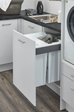 IMPULS KÜCHEN Mehrzweckschrank-Set »Warschau« Spülenschrank und Wäschekorbschrank, Breite 120 cm, 6 Stk. tlg.