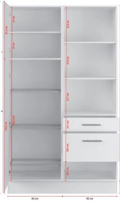 IMPULS KÜCHEN Mehrzweckschrank-Set »Warschau« Getränkekistenschrank und Seitenschrank, Breite 120 cm, 3 Stk. tlg.