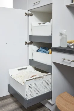 IMPULS KÜCHEN Mehrzweckschrank-Set »Warschau« Schuhschrank und Waschekorbschrank, Breite 120 cm, 3 Stk. tlg.
