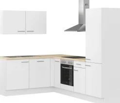 IMPULS KÜCHEN Winkelküche »"Tirana", Ausrichtung wählbar, Schubkästen mit Soft-Close« vormontiert, wahlweise mit E-Geräten, mit Vollauszug, Breite 265/185cm