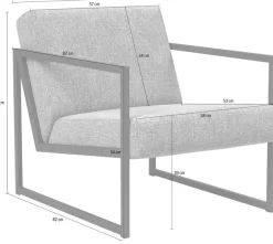 INNOVATION LIVING ™ Cocktailsessel »Vikko Designsessel, bequem, Industriedesign« moderner Stuhl, Sitz und Rücken aus hochelastischem Schaum