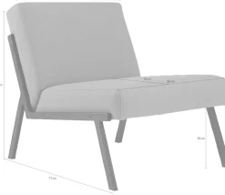 INNOVATION LIVING ™ Loungesessel »Vikko Designsessel, bequem, Industriedesign« Industriedesign mit schwarzen Metallbeinen