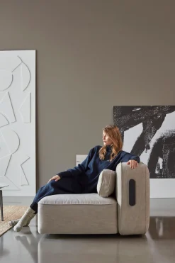 INNOVATION LIVING ™ Schlafsofa »YONATA hoher Sitz- & Liegekomfort, Breite 207cm, große Liegefläche« komfortable Taschenfederkernpolsterung, BreiteLiegefläche 200/145 cm