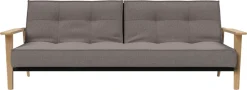 INNOVATION LIVING ™ Schlafsofa »Splitback Frej, Sofa mit Funktion, bequem mit Federkernunterfederung« mit stabilen Armlehnen aus Eichenholz, skandinavisches Design