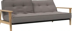 INNOVATION LIVING ™ Schlafsofa »Splitback Frej, Sofa mit Funktion, bequem mit Federkernunterfederung« mit stabilen Armlehnen aus Eichenholz, skandinavisches Design