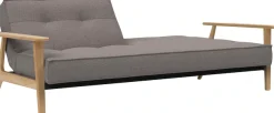INNOVATION LIVING ™ Schlafsofa »Splitback Frej, Sofa mit Funktion, bequem mit Federkernunterfederung« mit stabilen Armlehnen aus Eichenholz, skandinavisches Design