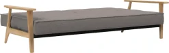 INNOVATION LIVING ™ Schlafsofa »Splitback Frej, Sofa mit Funktion, bequem mit Federkernunterfederung« mit stabilen Armlehnen aus Eichenholz, skandinavisches Design