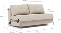 INNOVATION LIVING ™ Schlafsofa »Cubed Klappsofa, hochwertige Schlaffunktion, Design und extra Komfort« Frontauszug, sehr platzsparend, abgewinkelt Sitzen, waagerecht liegen