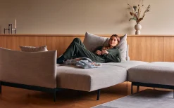 INNOVATION LIVING ™ Schlafsofa »MALLOY, Sofa mit Funktion - komfortabel & bequem, modernes Design« hohe Rückenlehne, schmale Armlehnen, inklusive Bettaufbewahrung