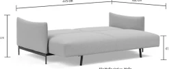 INNOVATION LIVING ™ Schlafsofa »MALLOY, Sofa mit Funktion - komfortabel & bequem, modernes Design« hohe Rückenlehne, schmale Armlehnen, inklusive Bettaufbewahrung
