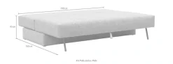 INNOVATION LIVING ™ Schlafsofa »Osvald hochwertige, leichtgängige Schlaffunktion, Design und Komfort« mit losen Rückenkissen, hochwertiger Sitzaufbau für tollen Sitzkomfort