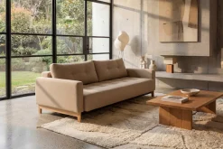 INNOVATION LIVING ™ Schlafsofa »Pyxis, 3-Sitzer Sofa mit extrabreiter Bettfunktion, Skandi-Design« Multifunktionssofa, extrabequem durch Taschenfederkern, Dauerschläfer