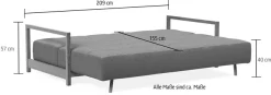 INNOVATION LIVING ™ Schlafsofa »Bifrost - Extrabreite Liegefläche & hochwertige Schlaffunktion« Einzel- und Doppelbett, bequem und komfortabel