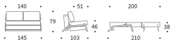 INNOVATION LIVING ™ Schlafsofa »Cubed Klappsofa, hochwertige Schlaffunktion, Design und extra Komfort« Frontauszug, sehr platzsparend, abgewinkelt Sitzen, waagerecht liegen