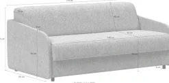 INNOVATION LIVING ™ 3-Sitzer »Eivor, hochwertige Dauerschlaffunktion, bequem und komfortabel« Schlafsofa mit innenliegender Schlafmatratze und schmalen Armlehnen