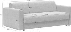 INNOVATION LIVING ™ 3-Sitzer »Killian hochwertige Dauerschlaffunktion, Design und extra Komfort,« innenliegende Federkernmatratze; Schlafhöhe 55cm