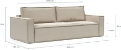 INNOVATION LIVING ™ 3-Sitzer »Newilla, Sofa mit Funktion in Cord oder Boucle-Bezug, bequem & modern« Pocket Spring Komfort, großer Stauraum, stabile Stahlkonstruktion