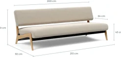 INNOVATION LIVING ™ 3-Sitzer »Nolis Retro Design, hochwertig, sehr bequem, Breite 213cm, Sitzvorzug« Große einheitliche Siztfläche, 60er Jahre Design neu aufgesetzt