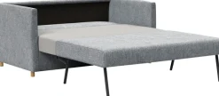 INNOVATION LIVING ™ 3-Sitzer »Olan Schlafsofa, innovativ und modern, kompakte Stellfläche« leichtgängiger Ausklappmechanismus; schmale Armlehnen, Eichenfüße