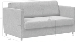 INNOVATION LIVING ™ 3-Sitzer »Olan Schlafsofa, innovativ und modern, kompakte Stellfläche« leichtgängiger Ausklappmechanismus; schmale Armlehnen, Eichenfüße