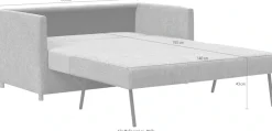 INNOVATION LIVING ™ 3-Sitzer »Olan Schlafsofa, innovativ und modern, kompakte Stellfläche« leichtgängiger Ausklappmechanismus; schmale Armlehnen, Eichenfüße