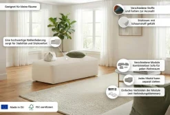 INOSIGN Polsterhocker »Koa« Wellenunterfederung, weicher Lounge-Sitzkomfort