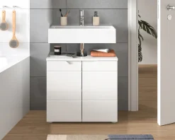 INOSIGN Waschbeckenunterschrank »CAPRI, Breite 63 cm, mit Siphonausschnitt,2 Türen & 1 Einlegeboden« WBU, Unterschrank, Badschrank, Badunterschrank, Waschbeckenschrank