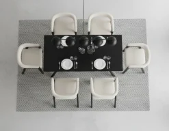 Jahnke Armlehnstuhl »BOW SIT DUO« (Set) Esszimmerstuhl (2er Set), Massivholz, Boucle-Stoff,bis 110kg belastbar