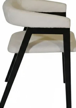 Jahnke Armlehnstuhl »BOW SIT DUO« (Set) Esszimmerstuhl (2er Set), Massivholz, Boucle-Stoff,bis 110kg belastbar