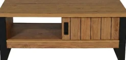 Jahnke Couchtisch »RIVA COFFEE« Couchtisch mit Stauraum & Schiebetüren, Eiche-Optik, Breite: 108,5 cm