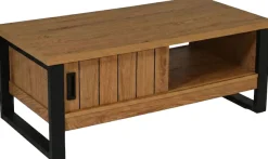 Jahnke Couchtisch »RIVA COFFEE« Couchtisch mit Stauraum & Schiebetüren, Eiche-Optik, Breite: 108,5 cm