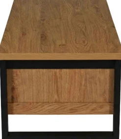 Jahnke Couchtisch »RIVA COFFEE« Couchtisch mit Stauraum & Schiebetüren, Eiche-Optik, Breite: 108,5 cm