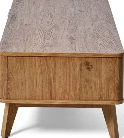 Jahnke Couchtisch »WAVE COFFEE SK« 1 Stk. tlg. Couchtisch, Retro-Stil, Stauraum, Fronten in raffiniertem Wellendesign