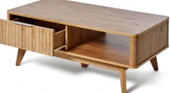 Jahnke Couchtisch »WAVE COFFEE SK« 1 Stk. tlg. Couchtisch, Retro-Stil, Stauraum, Fronten in raffiniertem Wellendesign