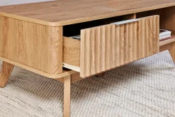 Jahnke Couchtisch »WAVE COFFEE SK« 1 Stk. tlg. Couchtisch, Retro-Stil, Stauraum, Fronten in raffiniertem Wellendesign