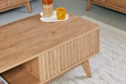Jahnke Couchtisch »WAVE COFFEE SK« 1 Stk. tlg. Couchtisch, Retro-Stil, Stauraum, Fronten in raffiniertem Wellendesign