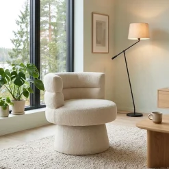 Jahnke Drehstuhl »STUDIO TWIST« () Sessel, Drehstuhl, 360° drehbar, Boucle-Stoff, bis 120 kg belastbar