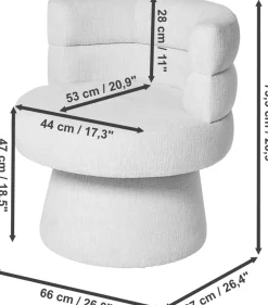 Jahnke Drehstuhl »STUDIO TWIST« () Sessel, Drehstuhl, 360° drehbar, Boucle-Stoff, bis 120 kg belastbar