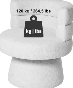 Jahnke Drehstuhl »STUDIO TWIST« () Sessel, Drehstuhl, 360° drehbar, Boucle-Stoff, bis 120 kg belastbar