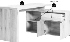 Jahnke Eckschreibtisch »CU-LIBRE 150 E« 1 Stk. tlg. wechselseitig montierbar