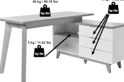 Jahnke Eckschreibtisch »LIBRE D 240 E« 1 Stk. tlg. wechselseitig montierbar, Breite ca. 140 cm